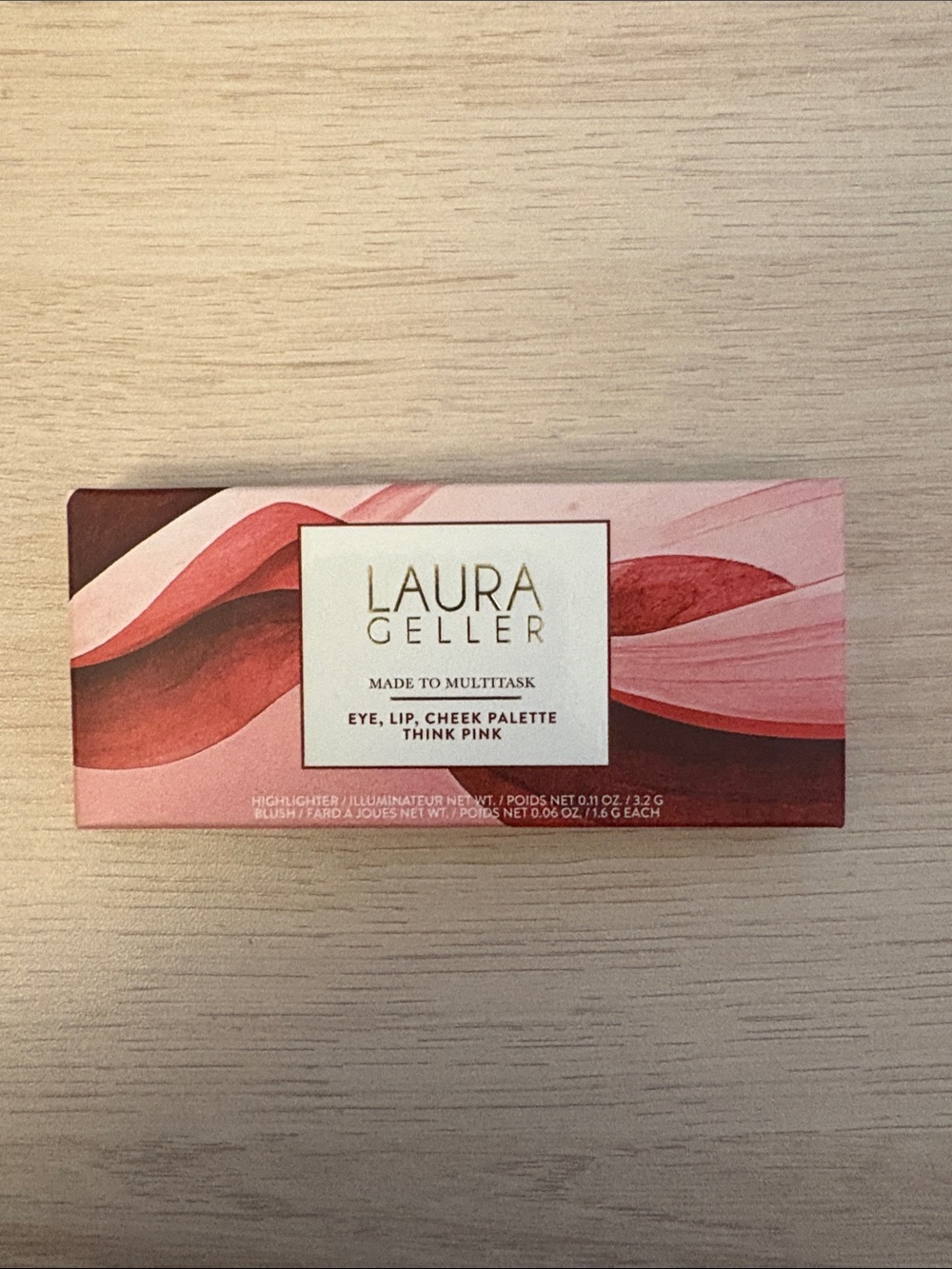 NWT Laura Geller Made to Multitask Eye, Lip & Cheek Think Pink Palette